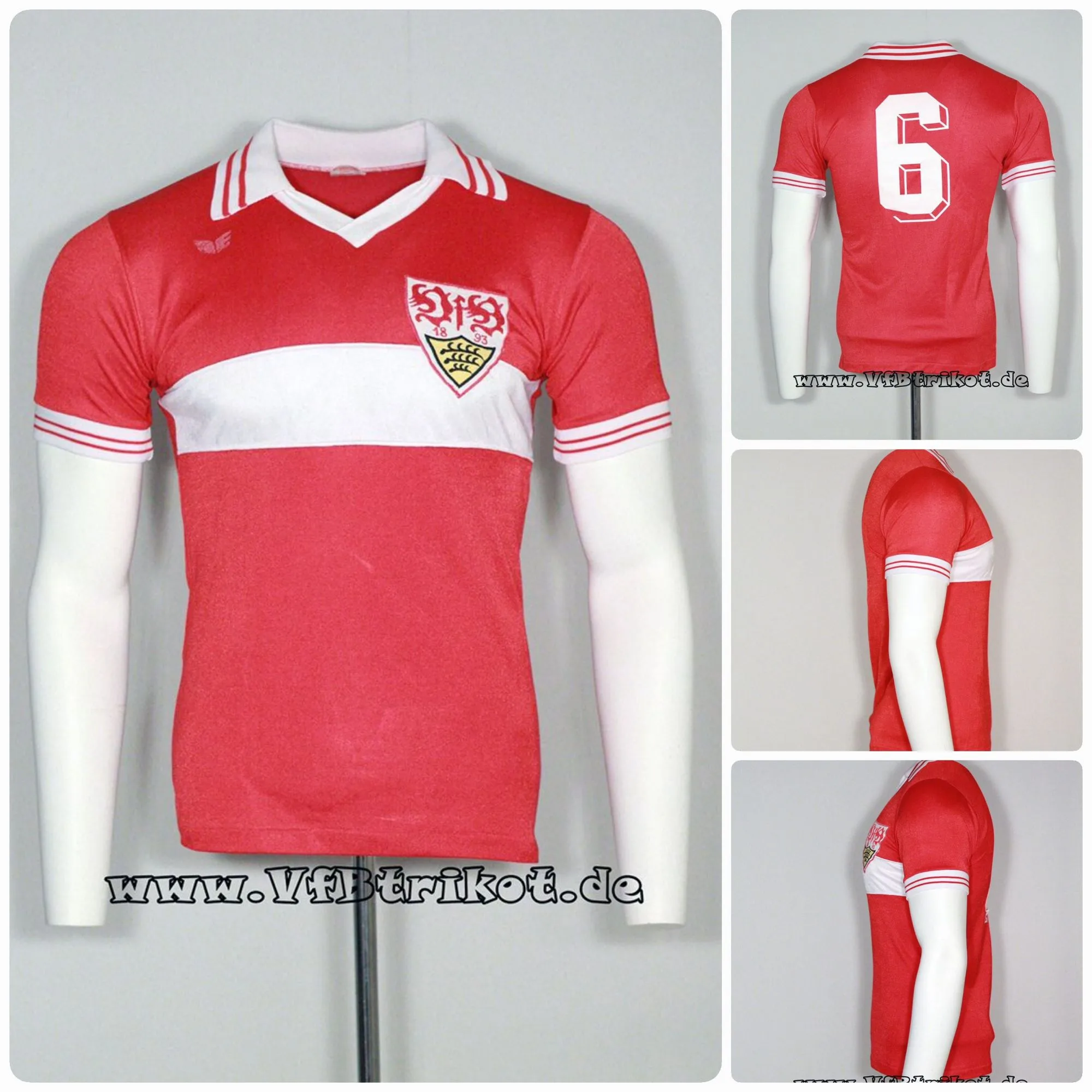 1978/79 - UEFA-Cup – kurzarm - Erwin Hadewicz - VfB Stuttgart matchworn ...